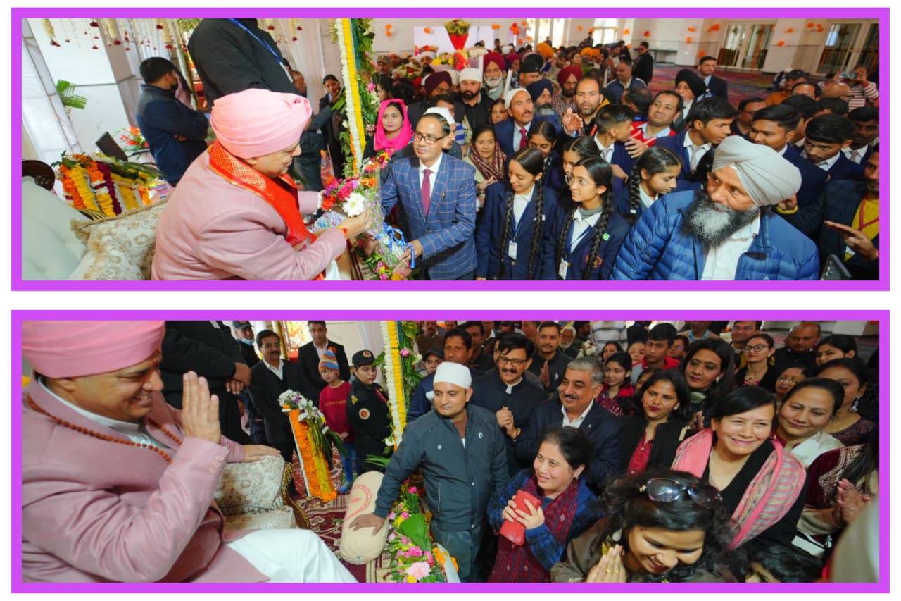 श्रद्धालु:श्री दरबार साहिब गद्दीनशीन श्री महाराज को शुभकामनाएं देने देश विदेश से उमड़े श्रद्धालु