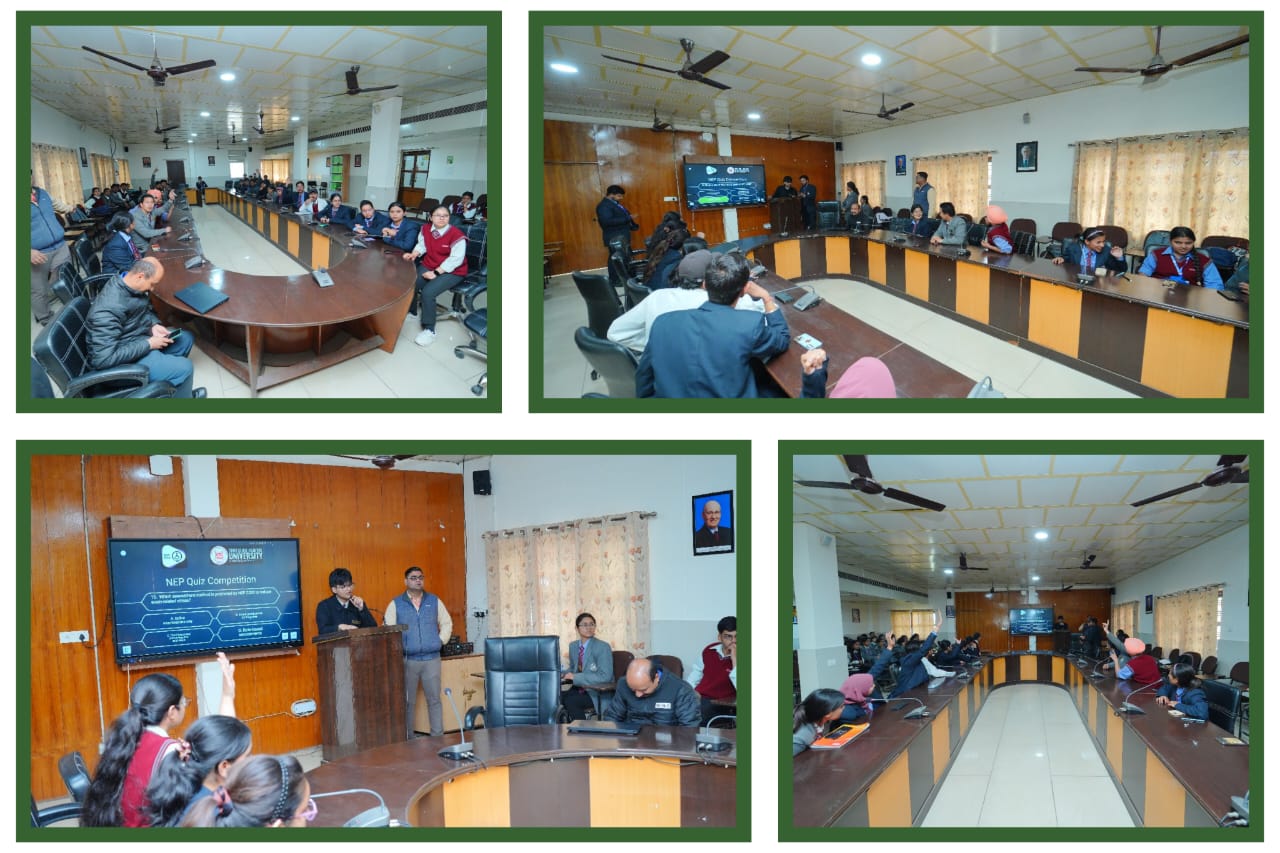 प्रतिभाग:मे आयोजित प्रतियोगिता मे विश्वविद्यालय के सभी स्कूलों के छात्र-छात्राओं ने किया प्रतिभाग