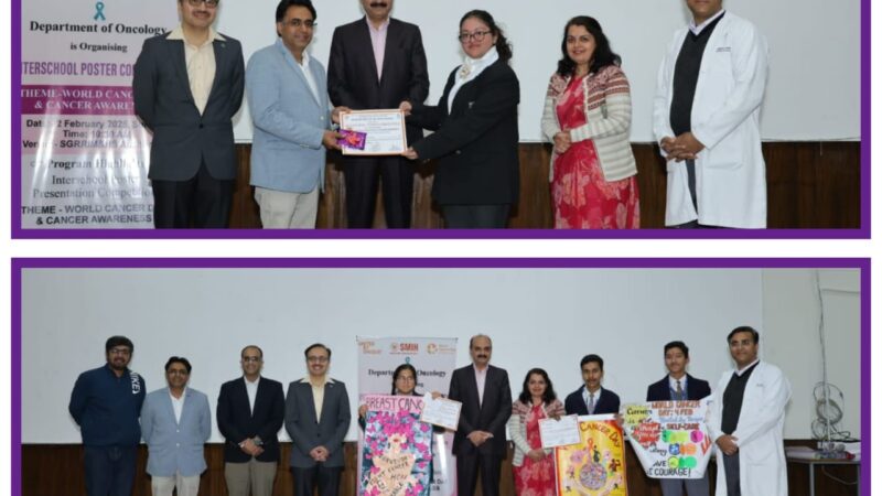 सन्देश:अपने पोस्टरों से कैंसर की भयावता, जागरूकता एवम् उपचार का दिया संदेश