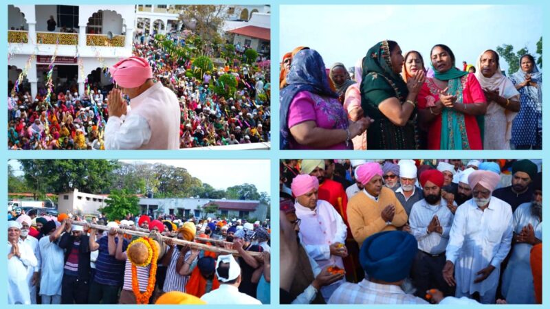 निहाल:संगत पहुंचने पर SGRR और महंत देवेन्द्र दास महाराज के जयकारों से निहाल हुई संगतें