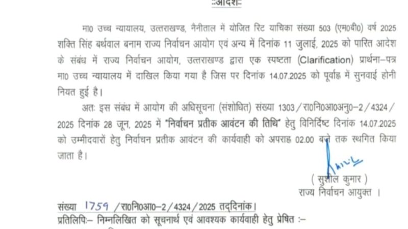 निकाय-पंचायत वोटर लिस्ट विवाद: हाईकोर्ट की सुनवाई तक रुकी सिंबल प्रक्रिया