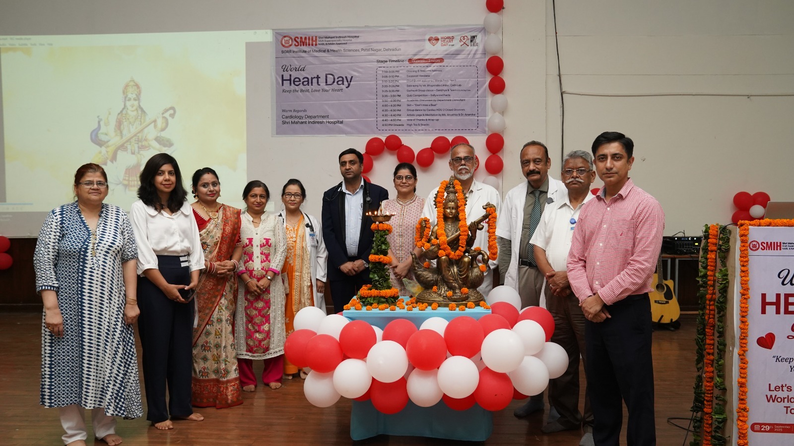 महंत इंदिरेश अस्पताल में योग, नृत्य और ज्ञान संग मनाया गया विश्व हृदय दिवस